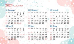 2025年曆咭 彩色對角裝飾 calendar card