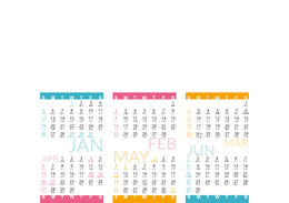 自製2025年曆卡 白底藍梅紅黃裝飾 calendar card
