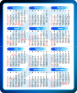 2025年曆卡 藍色炫彩圓點光 calendar card