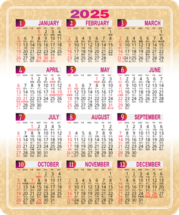2025年曆卡 橙色美食誘惑 calendar card
