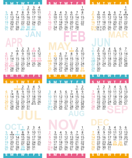 2025年曆咭設計 年曆咭 A5 90mm x 108mm calendar card