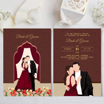 Wedding Card 卡通插畫