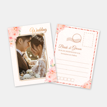 postcard wedding invitation