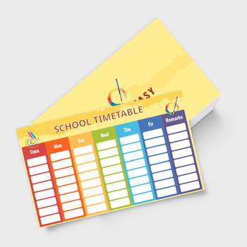 school timetable