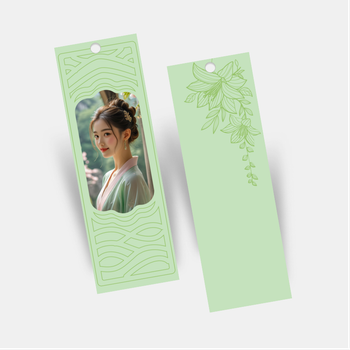 綠色主調幾何花紋背景帶相框