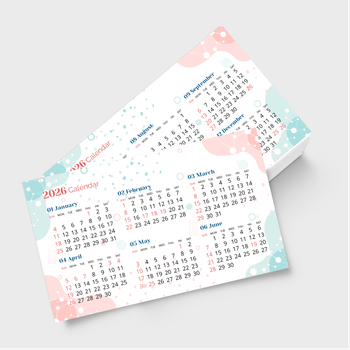 2026年曆咭 彩色對角裝飾 calendar card