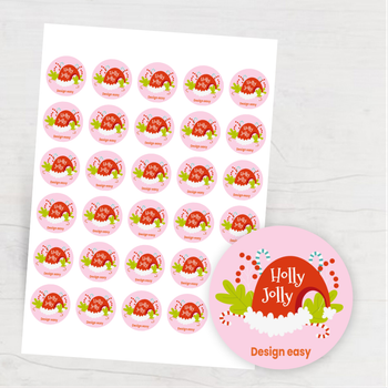 可愛活潑卡通風格，聖誕元素色彩豐富設計模板 