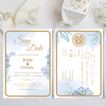wedding card 簡約西式
