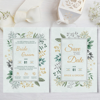 wedding card 簡約西式