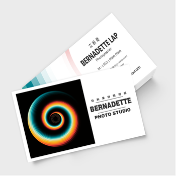 咭片設計-黑色視覺幻想(橫向卡片)