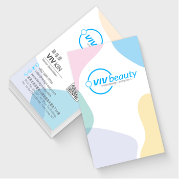 咭片設計-彩色淡雅風(豎向卡片)