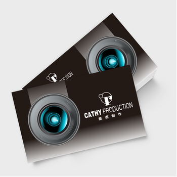 咭片設計-黑色鏡頭(橫向卡片)