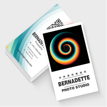 咭片設計-黑色視覺幻想(豎向卡片)