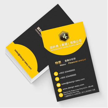 卡片設計-黑金質感商務(豎向卡片)