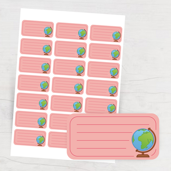 地球儀貼紙
