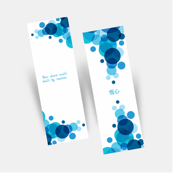 藍色圓點清新現代書籤