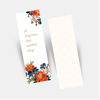 古典中式鮮艷花棄書籤