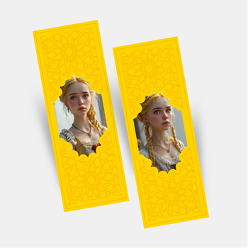 黃色主調幾何花紋背景帶相框