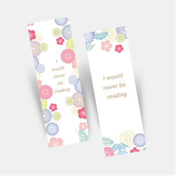 彩色清新花朵圖案書籤