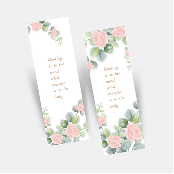 清新溫柔白主色配花棄書籤