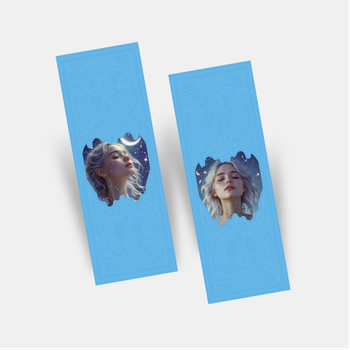 藍色主調線條花紋背景帶相框