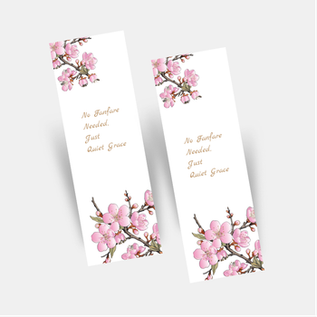 雅典含蓄粉色花書籤