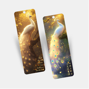 暖金白孔雀奇幻自然