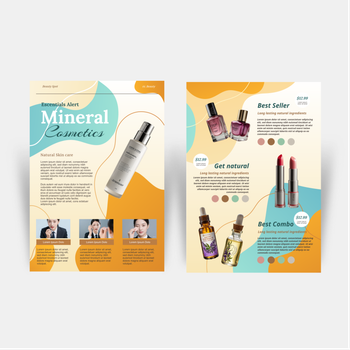 清新現代設計，柔和色彩搭配，不規則流線型元素模版 