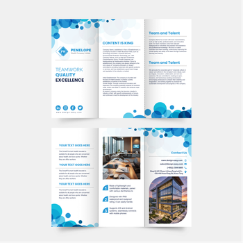 現代簡約，藍白配色具層次感 