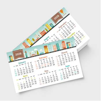 年曆卡2026香港 綠色插圖裝飾 calendar card