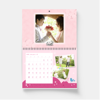 2026客製化掛曆 自由設計 結婚/花園婚禮 婚紗照 個人掛曆一本起印