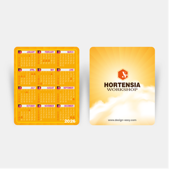 2026年曆卡 橙色發光漸變 calendar card