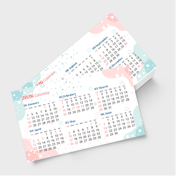2026年曆咭 彩色對角裝飾 calendar card