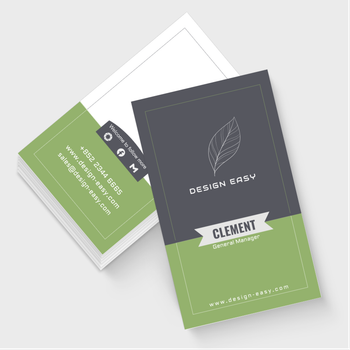 卡片設計-綠灰現代簡約藝術(豎向咭片)