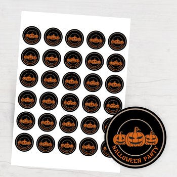 萬聖節主題設計模板，黑橙配色，南瓜燈元素 