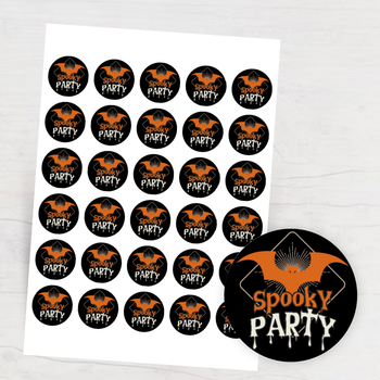 2025年萬聖節主題設計，黑橙配色，蝙蝠元素詭異風格模板 