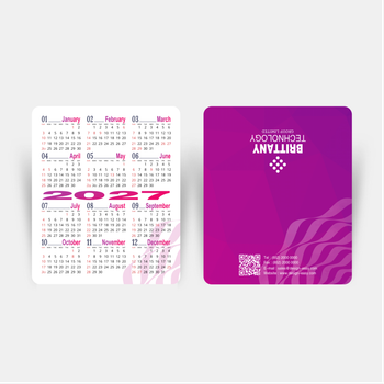 2027日曆卡 粉色花紋底圖 calendar card