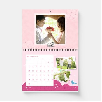 2027客製化掛曆 自由設計 結婚/花園婚禮 婚紗照 個人掛曆一本起印