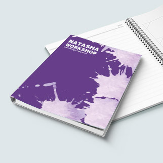 紫色墨痕現代風