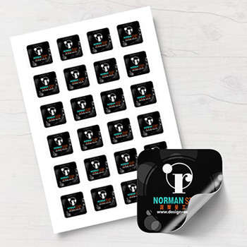 方形圓角黑色底攝影label