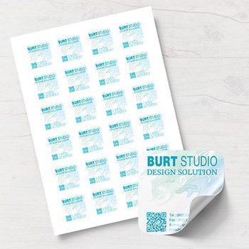 方形圓角藍色公司label