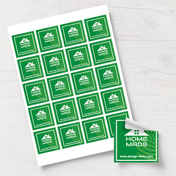 方形直角綠色宣傳label