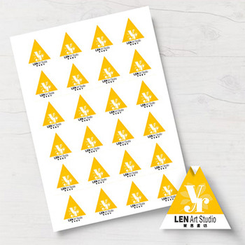 三角形黃色底宣傳label