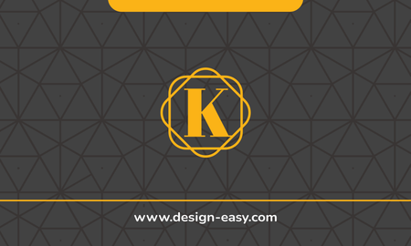 咭片設計-黑灰質感(橫向卡片)-正面-卡片設計-Design Easy