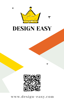 卡片設計-白底現在簡約(豎向名片)-背面-卡片設計-Design Easy