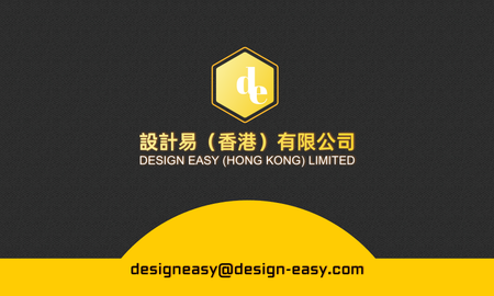 卡片設計-黑金質感商務(橫向名片)-正面-卡片設計-Design Easy