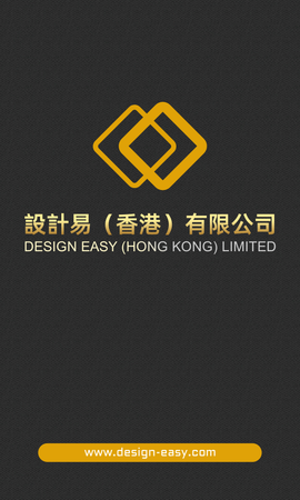 卡片設計-黑金質感商務(豎向咭片)-背面-卡片設計-Design Easy