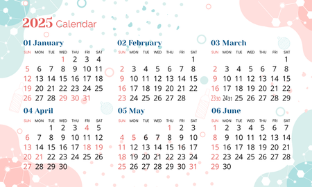 2025年曆咭 彩色對角裝飾 calendar card-正面-年曆卡設計-Design Easy