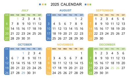 2025年年曆卡 白底藍黃綠裝飾 calendar card 90mm x 54mm-背面-年曆卡設計-Design Easy