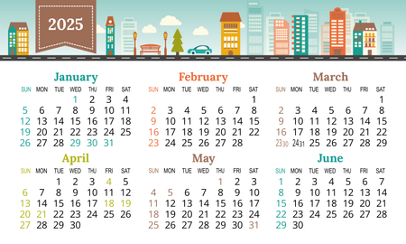 年曆卡2025香港 綠色插圖裝飾 calendar card-正面-年曆卡設計-Design Easy